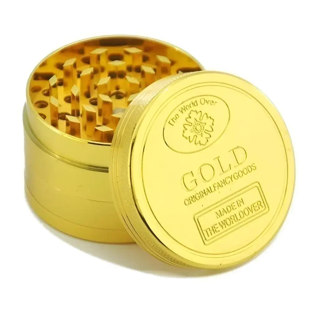 Kitchen Gadgets Gold - Kruidenmolen 3/4 Onderdelen Zinklegering 40mm Tabak