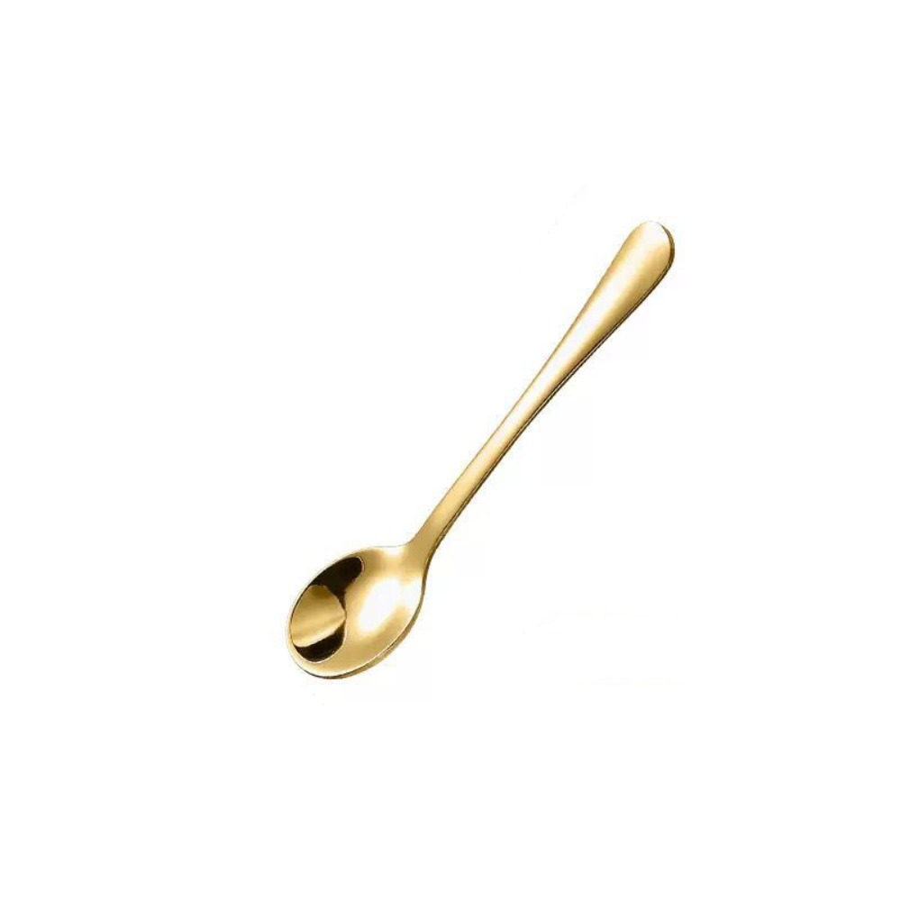 Kitchen Gadgets Gold - 10 stuks draagbare roestvrijstalen kleine lepel