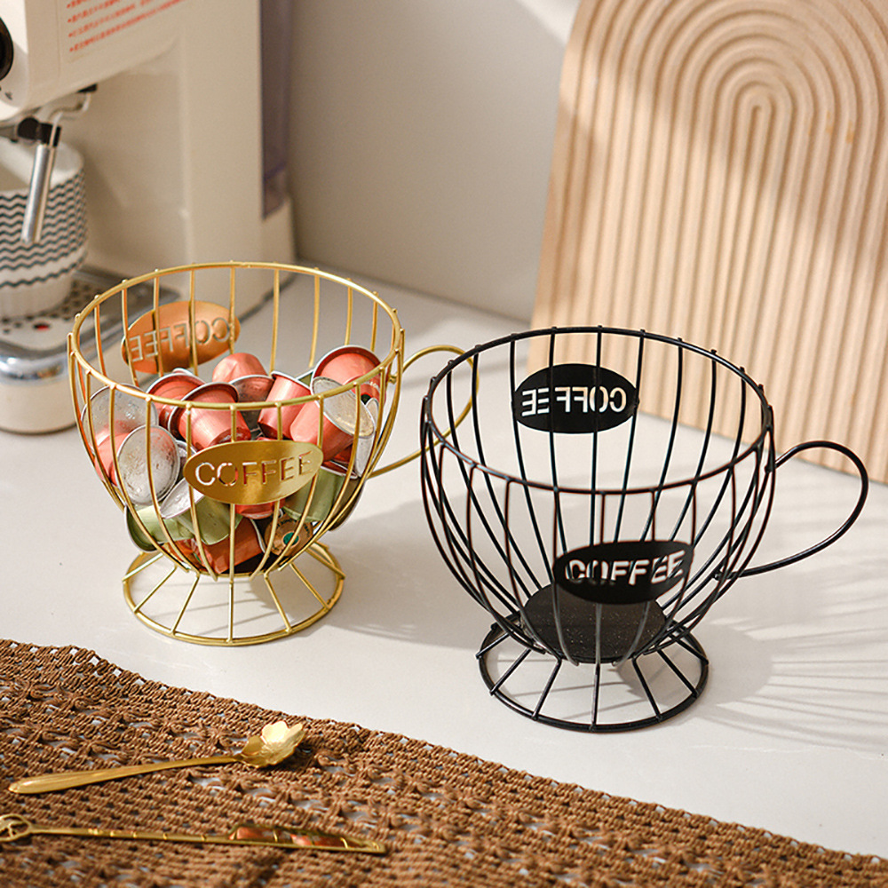 Kitchen Gadgets Organizer - Metalen koffiecapsulehouder met grote capaciteit, koffiepad-organizer